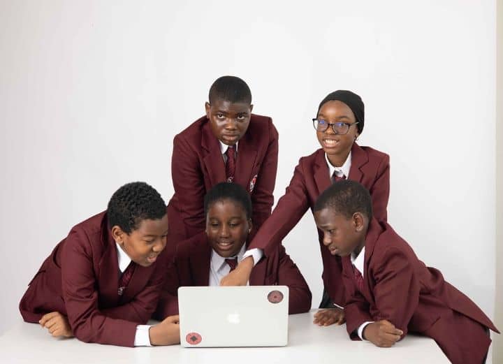 Students at The Grit Heights Secondary School Abuja